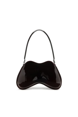 double-d shoulder Double-D-Rigid Schultertasche aus glänzendem PU in Dégradé