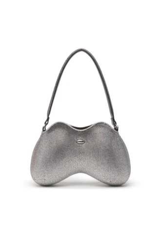 double-d shoulder Double-D-Shoulder-Tasche mit Kristallen