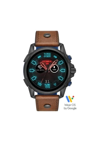 dt2009 Full Guard 2.5 Smartwatch mit braunem Lederarmband