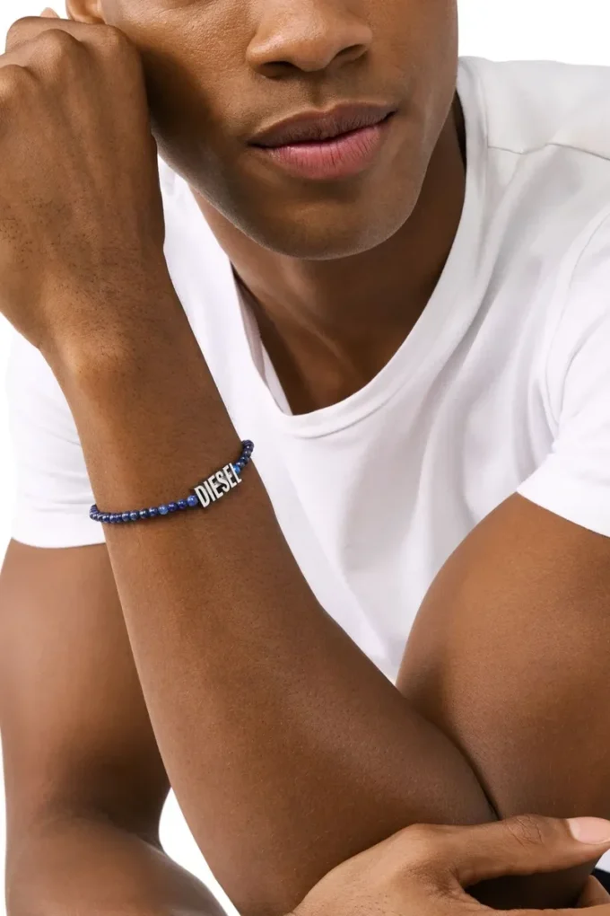 dx1544040 Schmuck Armband mit blauen Achatperlen