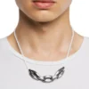 dx1615040 Halskette aus Edelstahl und Silikon mit Metamorph-Kette