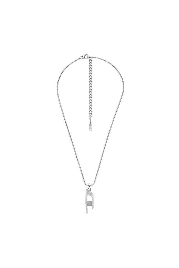 dx1624040 Schmuck Edelstahl-Halskette mit glitzerndem Anhänger