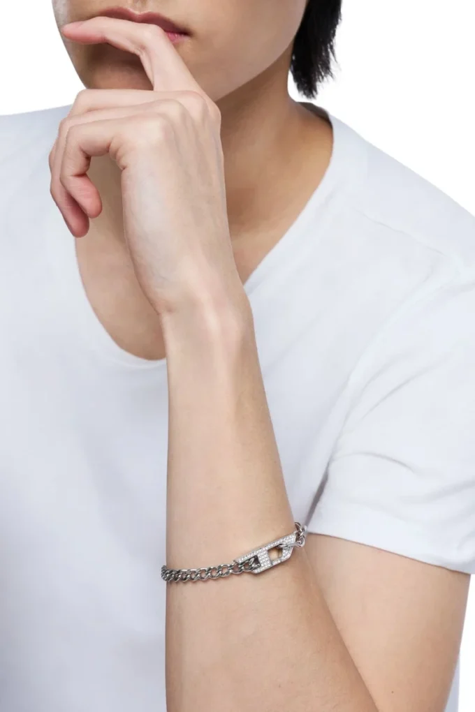 dx1627040 Schmuck Edelstahl-Glitzerkettenarmband
