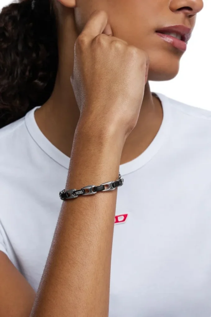 dx1634931 Schmuck Zweifarbiges Edelstahl-Kettenarmband