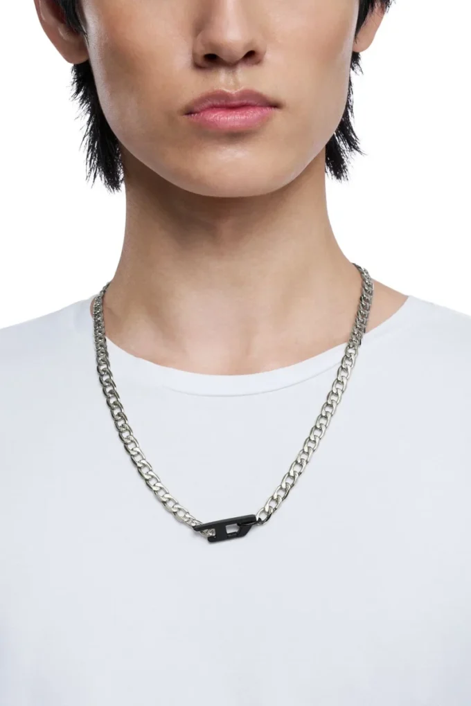 dx1636931 Schmuck Zweifarbige Edelstahl-Kettenhalskette