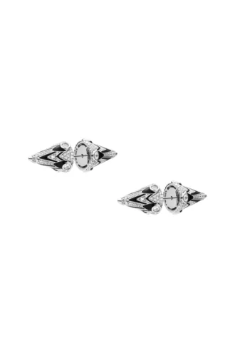 dx1657931 Schmuck Zweifarbige Ohrstecker aus Messing