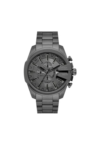 dz4676 Diesel Mega Chief Slim Chronograph Graue Edelstahluhr
