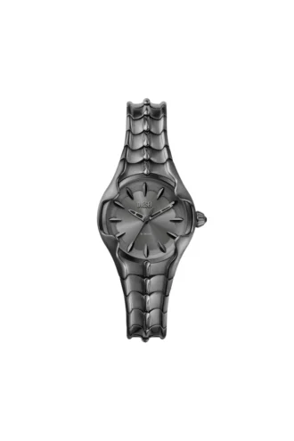 dz5603 Vert Dreizeigeruhr aus gunmetalfarbenem Edelstahl
