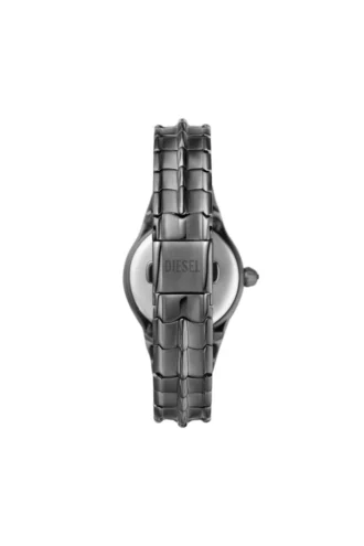 dz5603 Vert Dreizeigeruhr aus gunmetalfarbenem Edelstahl