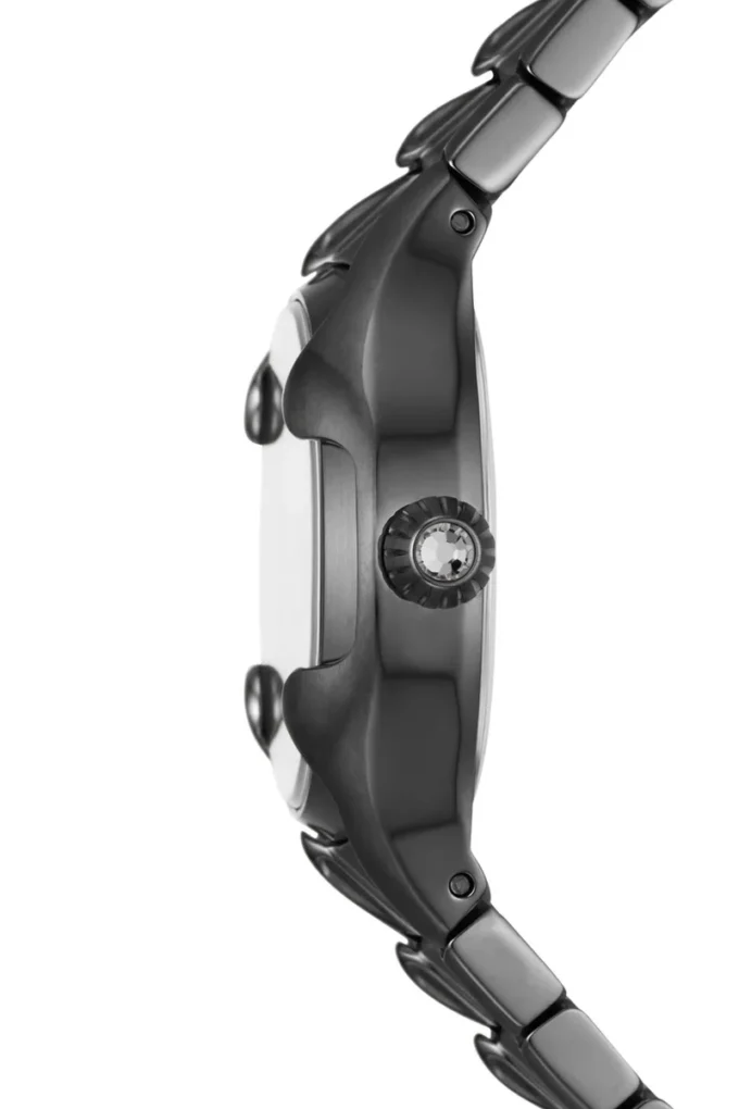 dz5603 Vert Dreizeigeruhr aus gunmetalfarbenem Edelstahl