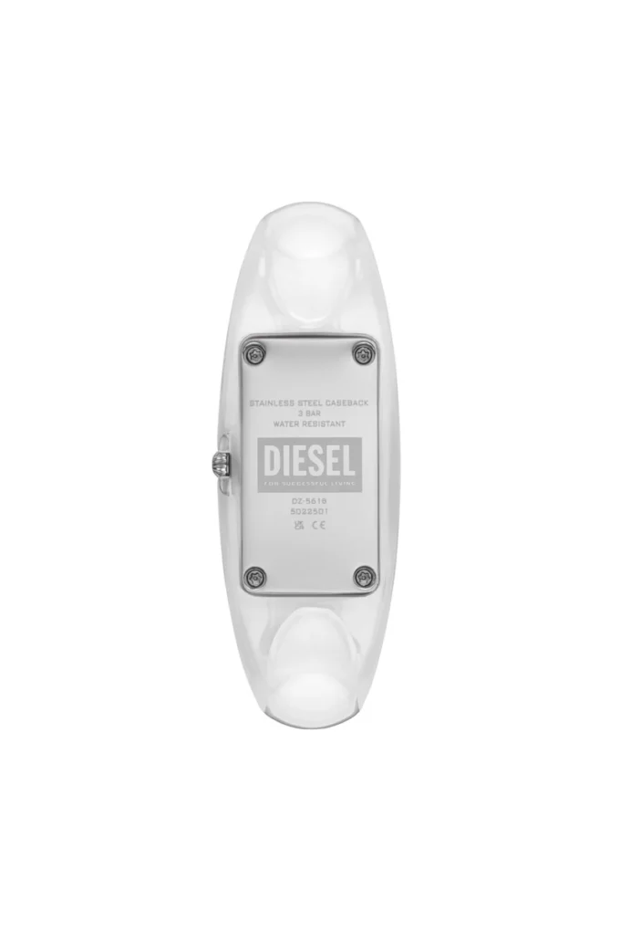 dz5618 Uhr Diesel Wonder-D Zwei-Zeiger-Uhr aus weißem Nylonharz