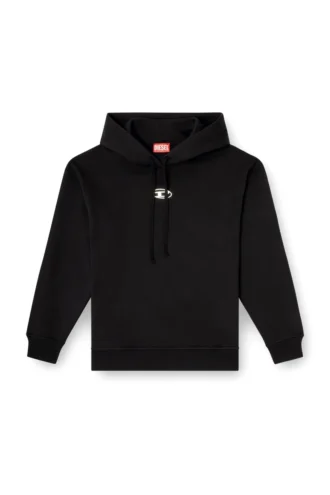 f-buxt-hood-od Hoodie mit Oval D-Logo in Metalleffekt