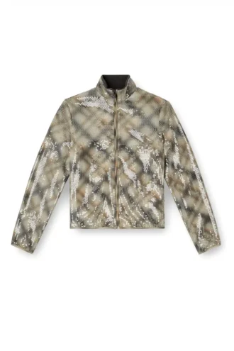 f-erequins Paillettenpullover mit Karomuster