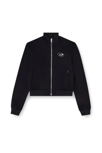 f-flacin Sweatshirt mit Reißverschluss und Cut-Out-Logo