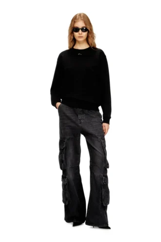 f-normy-od Baumwoll-Sweatshirt mit ovaler D-Stickerei