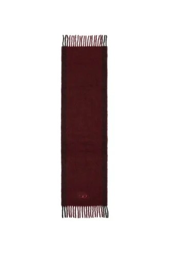 fr-s-olid Jacquard-Wollschal in Burgunderrot