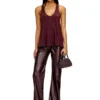 fr-t-ipsya Burgunderrotes Tanktop mit Oval D-Detail fr-t-ipsya Burgunderrotes Tanktop mit Oval D-Detail