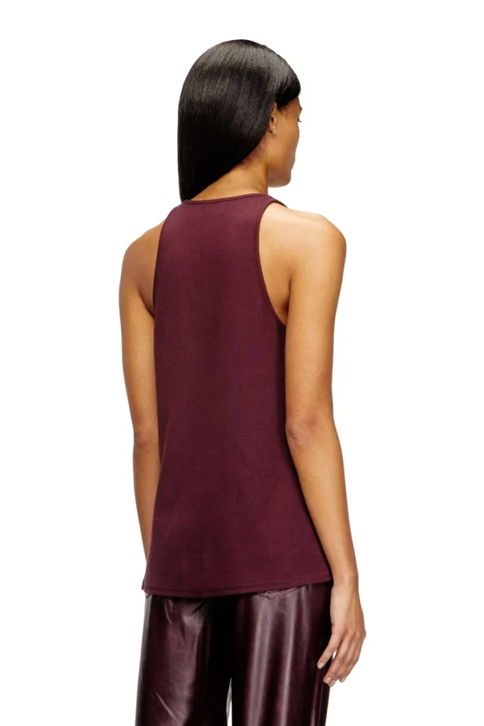 fr-t-ipsya Burgunderrotes Tanktop mit Oval D-Detail fr-t-ipsya Burgunderrotes Tanktop mit Oval D-Detail