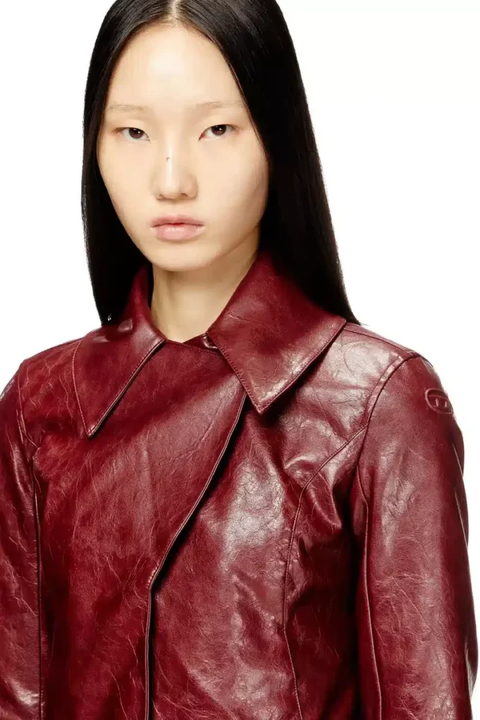 g-ameck Taillierte Jacke aus beschichtetem Stoff