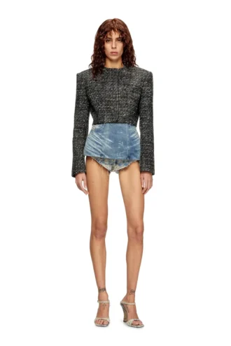 g-crop-g Kurze Jacke aus Bouclé-Stoff