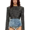 g-crop-g Kurze Jacke aus Bouclé-Stoff