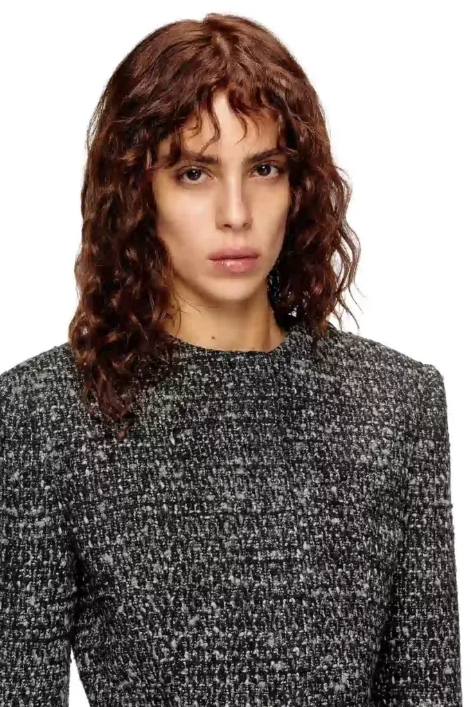 g-crop-g Kurze Jacke aus Bouclé-Stoff