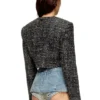 g-crop-g Kurze Jacke aus Bouclé-Stoff