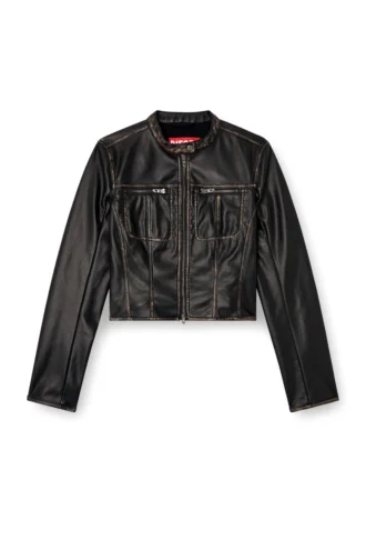 g-lobe Kurze Bikerjacke im Used-Look