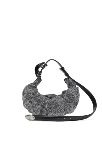 grab-d hobo s Grab-D S-Small Scrunched Hobo Bag aus Kristall-Denim