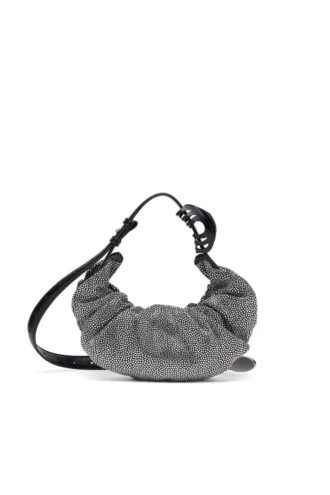 grab-d hobo s Grab-D S-Small Scrunched Hobo Bag aus Kristall-Denim