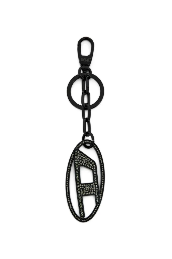 holy-c Metall-Schlüsselanhänger „Oval D” mit Kristallen holy-c Metall-Schlüsselanhänger „Oval D” mit Kristallen
