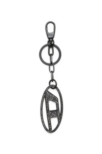 holy-c Metall-Schlüsselanhänger „Oval D” mit Kristallen