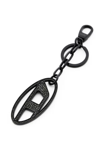 holy-c Metall-Schlüsselanhänger „Oval D” mit Kristallen