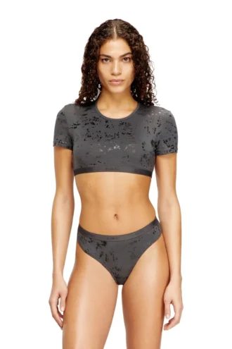 irma-gft Kurzes T-Shirt mit Metallic-Effekt
