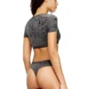 irma-gft Kurzes T-Shirt mit Metallic-Effekt