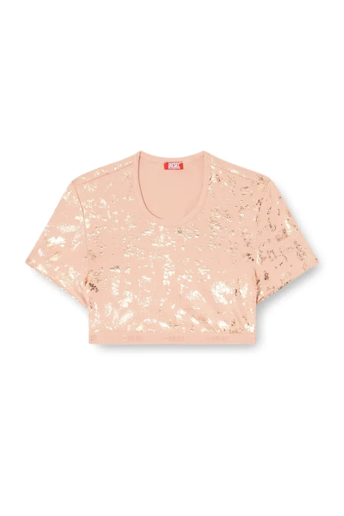 irma-gft Kurzes T-Shirt mit Metallic-Effekt
