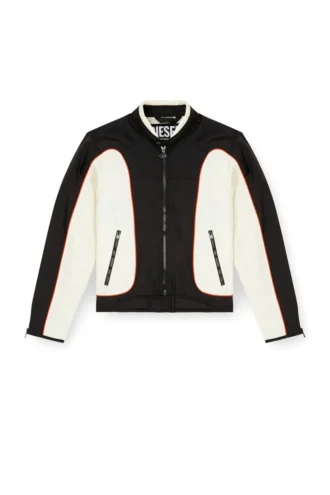 j-blink-a Bikerjacke mit Farbblock und Paspelierung