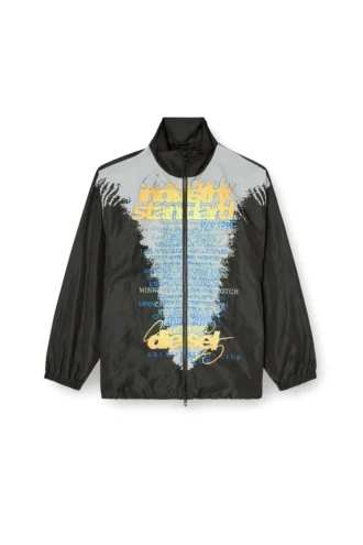 j-erik Tech-Jersey-Jacke mit Songtext-Print