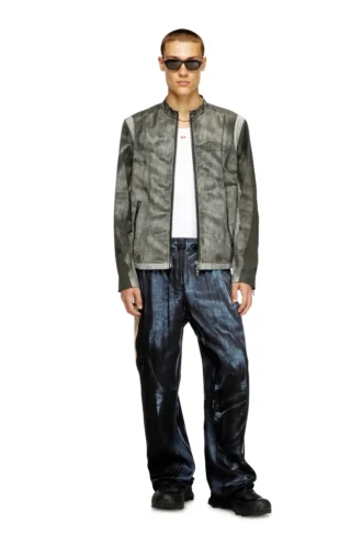 j-evert Bikerjacke aus bedrucktem Canvas