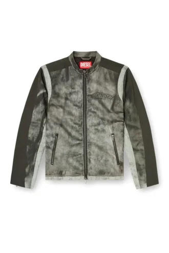 j-evert Bikerjacke aus bedrucktem Canvas