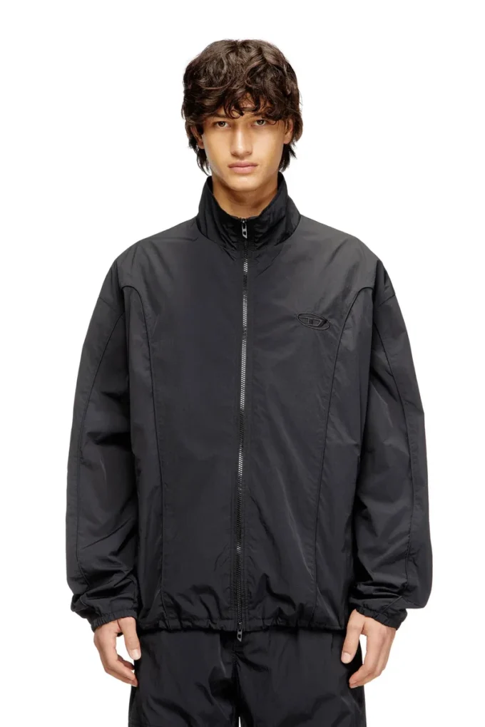 j-five-wrd-akad Jacke aus geknittertem Nylon mit Paspelierung j-five-wrd-akad Jacke aus geknittertem Nylon mit Paspelierung