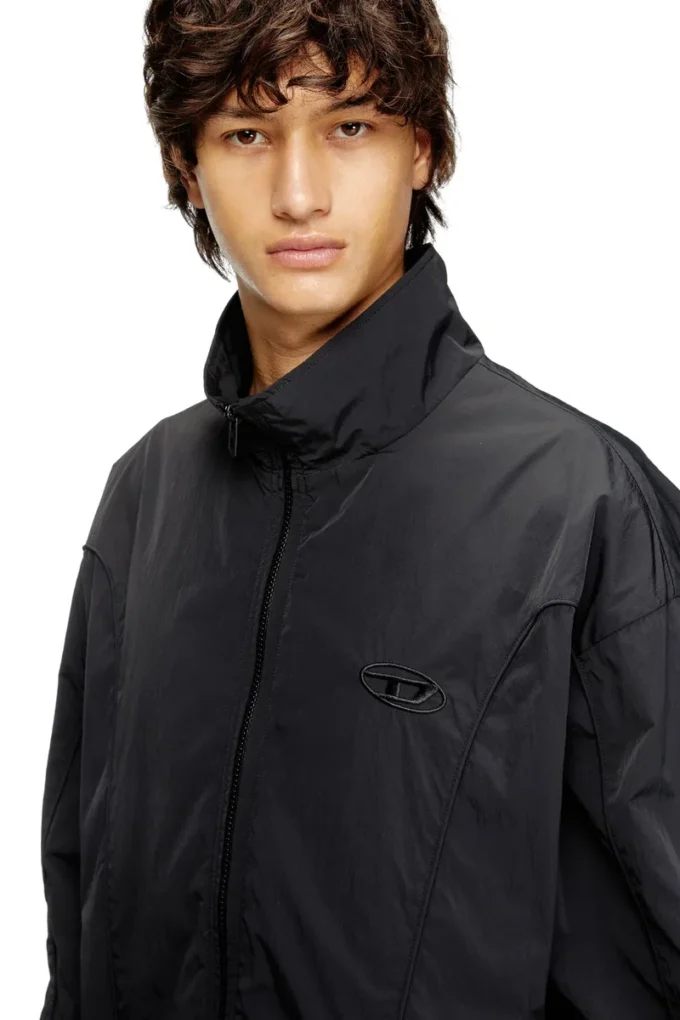 j-five-wrd-akad Jacke aus geknittertem Nylon mit Paspelierung j-five-wrd-akad Jacke aus geknittertem Nylon mit Paspelierung