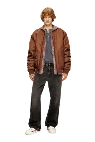 j-held Bomberjacke aus wattiertem Nylon mit ovalem D