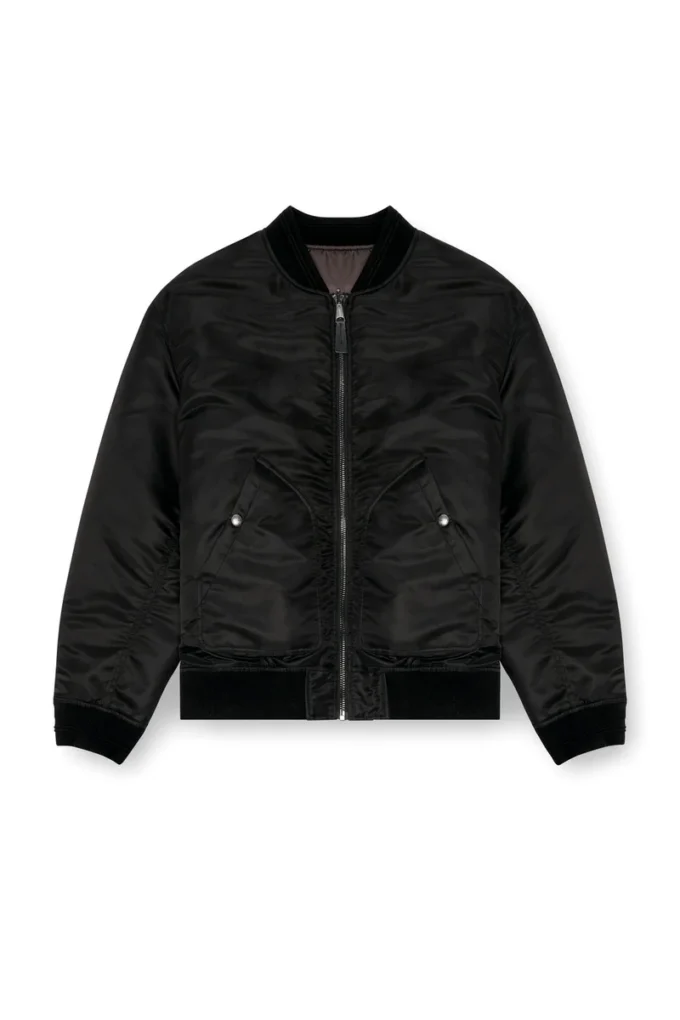 j-held Bomberjacke aus wattiertem Nylon mit ovalem D
