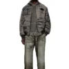 j-kepes-dlbz Gesteppte Bomberjacke aus bedrucktem Satin