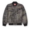 j-kepes-dlbz Gesteppte Bomberjacke aus bedrucktem Satin