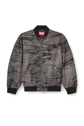 j-kepes-dlbz Gesteppte Bomberjacke aus bedrucktem Satin