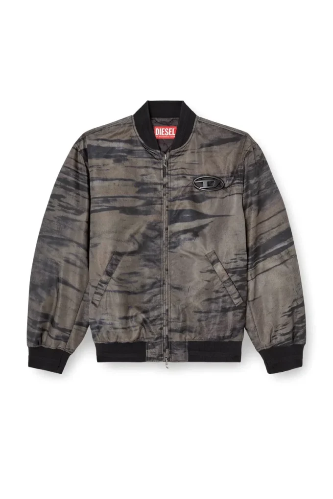 j-kepes-dlbz Gesteppte Bomberjacke aus bedrucktem Satin