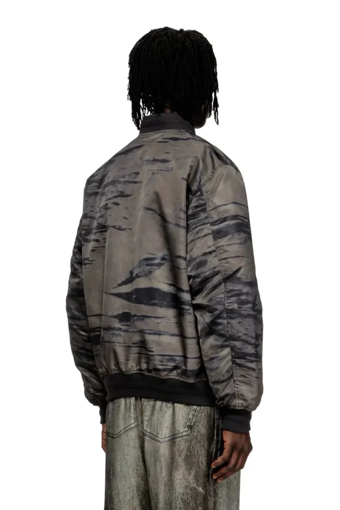 j-kepes-dlbz Gesteppte Bomberjacke aus bedrucktem Satin