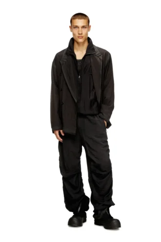 j-keysery Zweireihiger Blazer aus geknittertem Shell